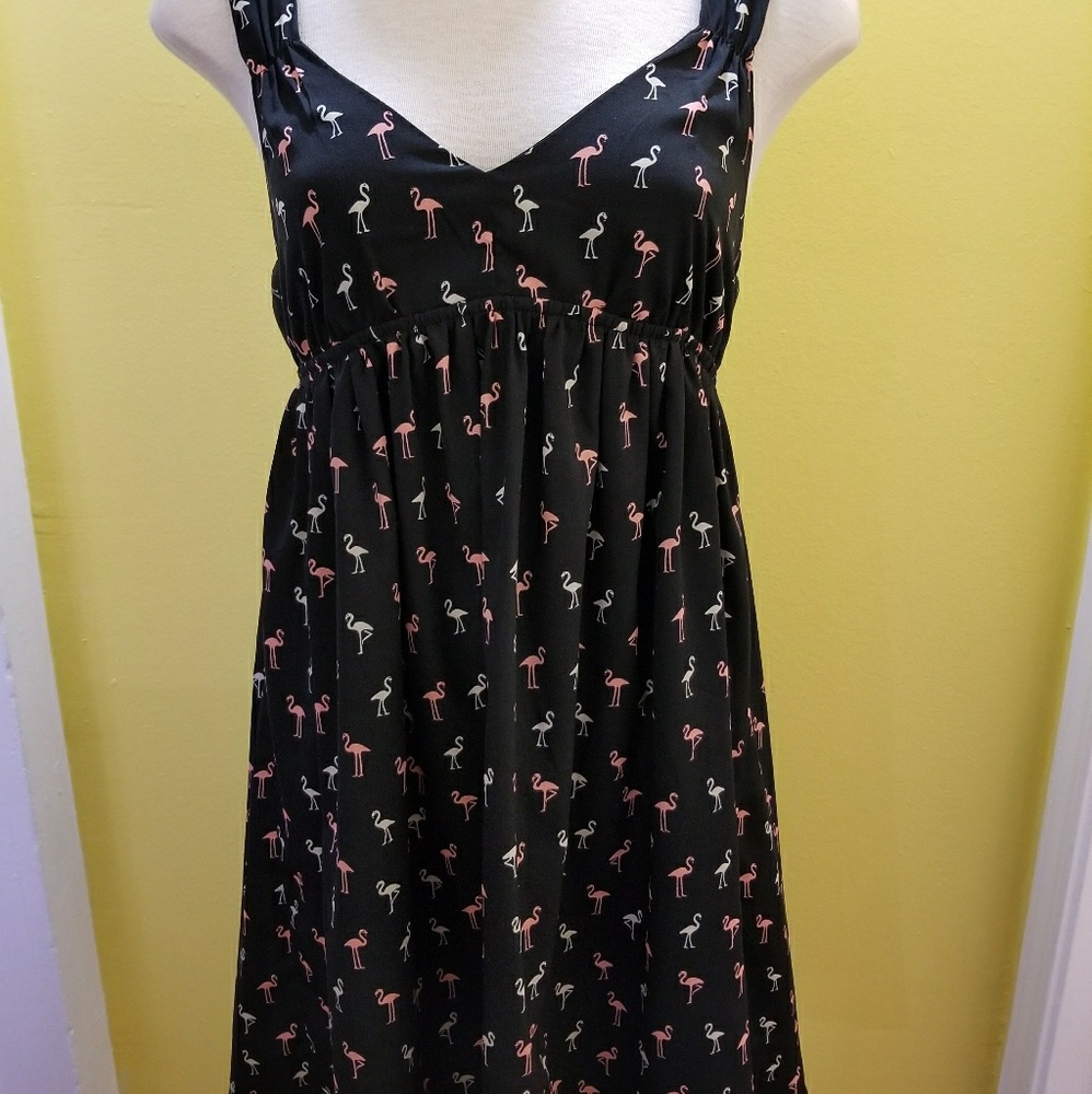 FLASH SALE!! ROXY FLAMINGO PRINT DRESS -M - Picture 4 of 5